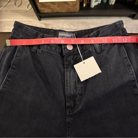 NWT Moia curved dyed denim black wide leg pant size S - Picture 8 of 16